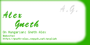 alex gneth business card